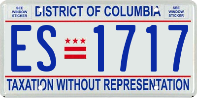 DC license plate ES1717
