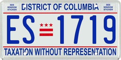 DC license plate ES1719