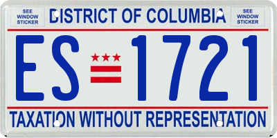 DC license plate ES1721
