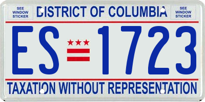 DC license plate ES1723