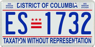 DC license plate ES1732
