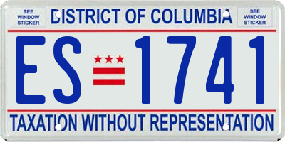 DC license plate ES1741