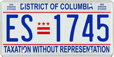 DC license plate ES1745