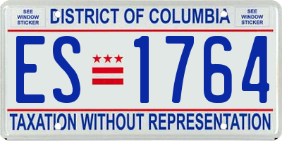 DC license plate ES1764