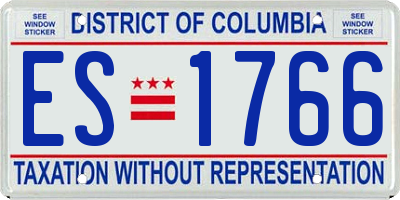 DC license plate ES1766