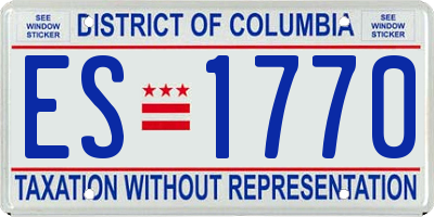 DC license plate ES1770