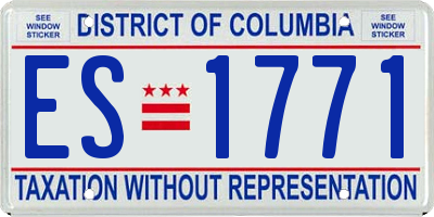 DC license plate ES1771