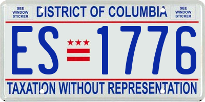 DC license plate ES1776