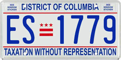 DC license plate ES1779