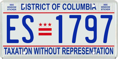 DC license plate ES1797