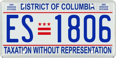 DC license plate ES1806