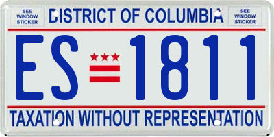 DC license plate ES1811