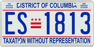 DC license plate ES1813