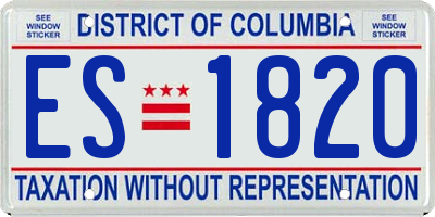 DC license plate ES1820