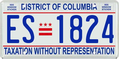 DC license plate ES1824