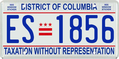 DC license plate ES1856