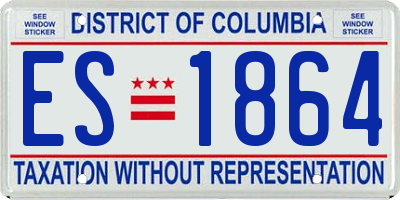 DC license plate ES1864