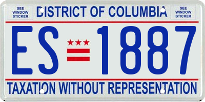 DC license plate ES1887