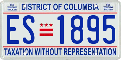 DC license plate ES1895