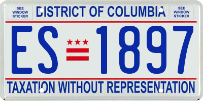 DC license plate ES1897