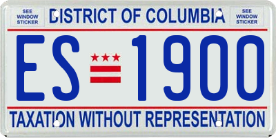 DC license plate ES1900
