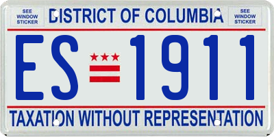 DC license plate ES1911