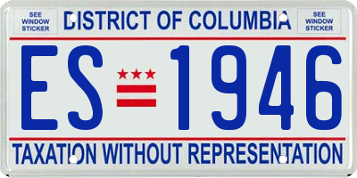 DC license plate ES1946