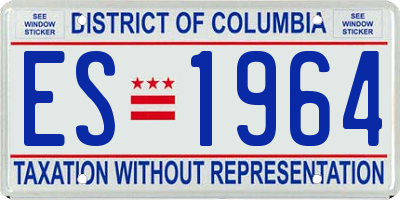 DC license plate ES1964