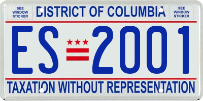 DC license plate ES2001