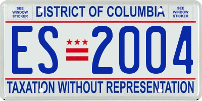 DC license plate ES2004