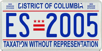 DC license plate ES2005