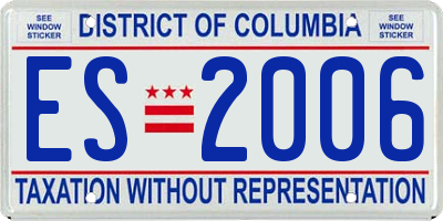 DC license plate ES2006