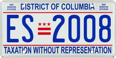 DC license plate ES2008