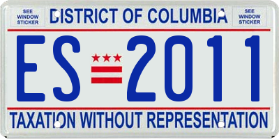 DC license plate ES2011