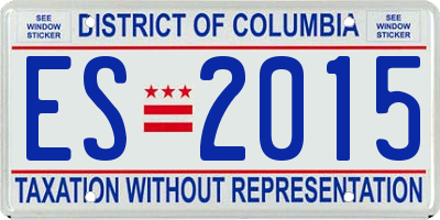 DC license plate ES2015