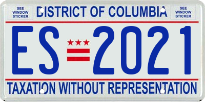 DC license plate ES2021