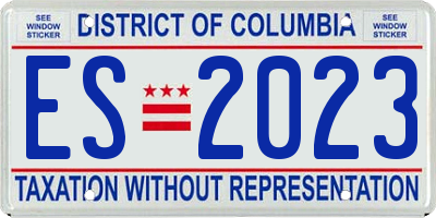 DC license plate ES2023