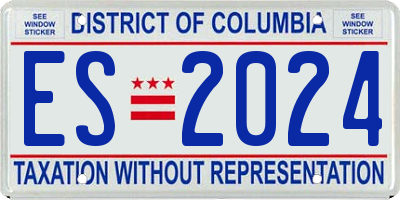 DC license plate ES2024