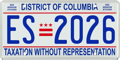 DC license plate ES2026