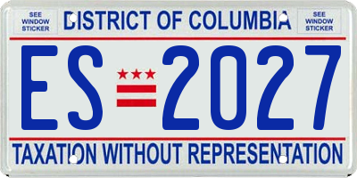 DC license plate ES2027