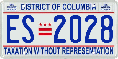 DC license plate ES2028