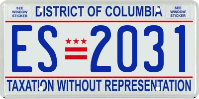 DC license plate ES2031