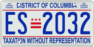 DC license plate ES2032