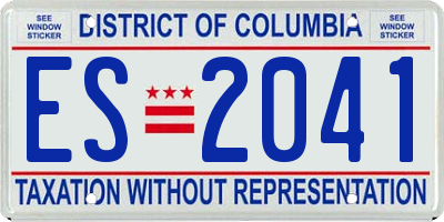 DC license plate ES2041