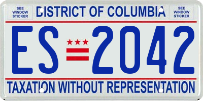 DC license plate ES2042