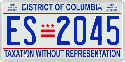 DC license plate ES2045