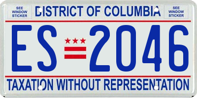 DC license plate ES2046