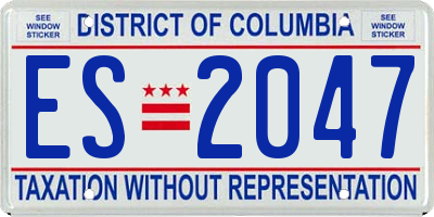 DC license plate ES2047