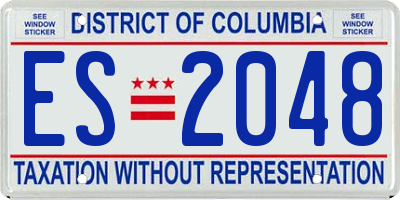 DC license plate ES2048
