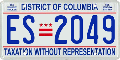 DC license plate ES2049